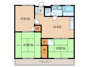 コーポのなかの物件間取画像